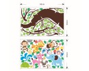 Monkeys on the Tree Fox and Elephant Children Vinyl Wall Decals Nursery Sticker